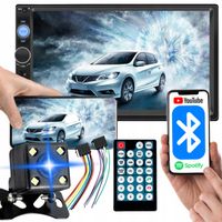 RADIO SAMOCHODOWE BLUETOOTH 2 DIN 7" KAMERA COFANIA DOTYKOWY EKRAN PILOT