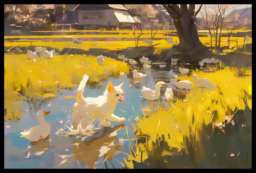 Plakat 60x40cm Słońce na Wsi na Arena.pl