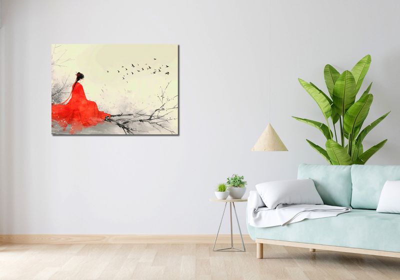 Obraz 100x70cm Diva Na Gałęzi zdjęcie 2