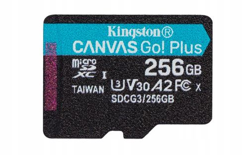Karta pamięci micro SD SDXC 256GB KINGSTON Go! Plus 170MB/S DO KAMERY DRONA na Arena.pl