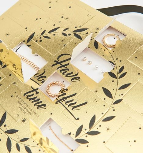 ZŁOTY KALENDARZ ADWENTOWY NA PREZENT DLA KOBIET MAMY SINSAY BIŻUTERIA na Arena.pl