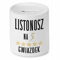 Skarbonka Dla Listonosza Listonosz Na 5 Gwiazdek Z Nadrukiem Ze Zdjęciem