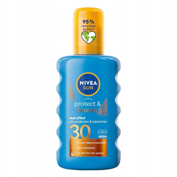 NIVEA SUN Protect & Bronze Spray do opalania SPF 30, 200 ml zdjęcie 1