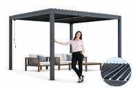 Pergola Altana Tarasowa Antracytowa z otwieranym dachem ALUMINIOWA 3x4m Corciano