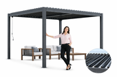 Pergola Altana Tarasowa Antracytowa z otwieranym dachem ALUMINIOWA 3x4m Corciano
