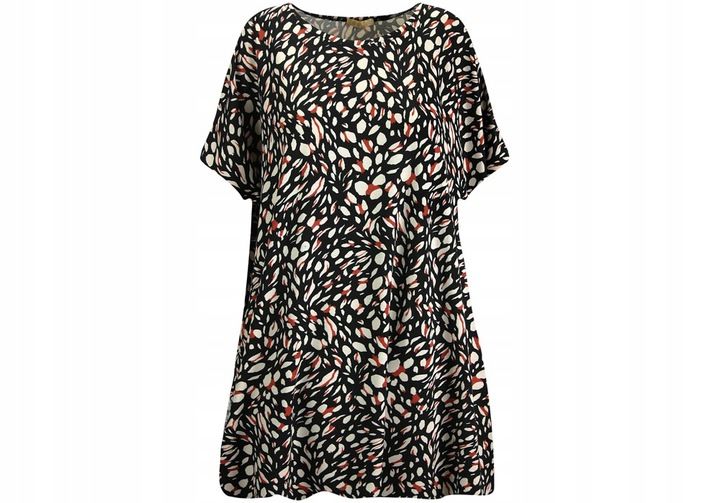 Luźna, swobodna bluzka tunika z wzorkiem 52/54 6XL/7XL zdjęcie 2