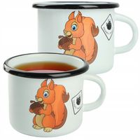 KUBEK SILESIA EMALIA METAL 500ML 9CM WIEWÓRKA WANDA EMALIOWANY KUBEK