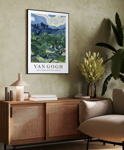 Plakat Van Gogh olive trees 30x40 cm w czarnej ramie na Arena.pl