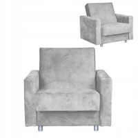 Fotel rozkładany Alicja szary klasyk popiel