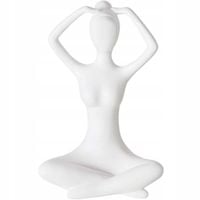 FIGURA JOGINKI BIAŁA Z TWORZYWA SZTUCZNEGO WYSOKOŚĆ 29 CM