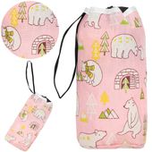 Kosz do przechowywania zabawek pojemnik z uchem różowy