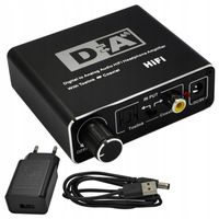 WZMACNIACZ SŁUCHAWKOWY KONWERTER DAC HiFi TOSLINK COAXIAL 2x CINCH WIREWAY