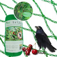 MOCNA SIATKA na SZPAKI PTAKI BALKON DRZEWA OCHRONNA przeciw ptakom 5 x 7,5m
