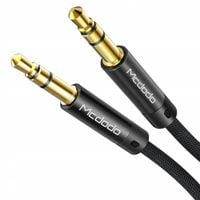mcdodo kabel mini jack jack 3,5mm stereo wtyk aux przewód audio mocny 1m
