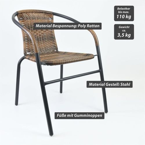 Krzesło bistro ogrodowe, składane, brązowe na Arena.pl