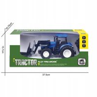 Zdalnie Sterowany Duży Niebieski Traktor z Widłami Zabawka Mały Rolnik