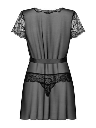 prześwitujący peniuar stringi komplet alluria s/m na Arena.pl