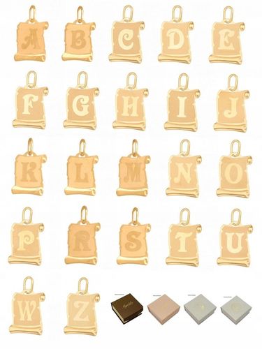 ZAWIESZKA ZŁOTA 585 LITERKA A B C D E F G H I J K L M N O P R S T U W Z na Arena.pl