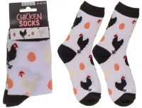 Skarpetki w Kury i Jajka - Prezent dla Miłośników Wiejskiego Klimatu 36-42