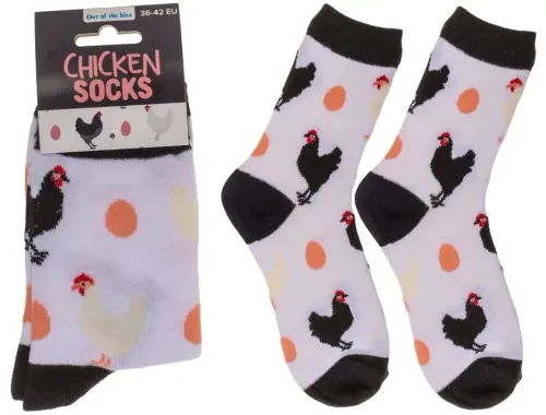 Skarpetki w Kury i Jajka - Prezent dla Miłośników Wiejskiego Klimatu 36-42 na Arena.pl