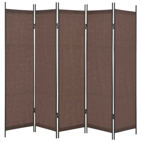 Parawan 5-Panelowy, Brązowy, 250 X 180 Cm na Arena.pl