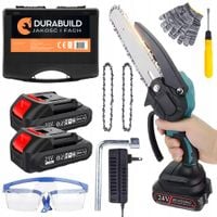 PIŁA ŁAŃCUCHOWA AKUMULATOROWA MOCNA PILARKA GAŁĘZIÓWKA RĘCZNA 2XAKU OGRÓD