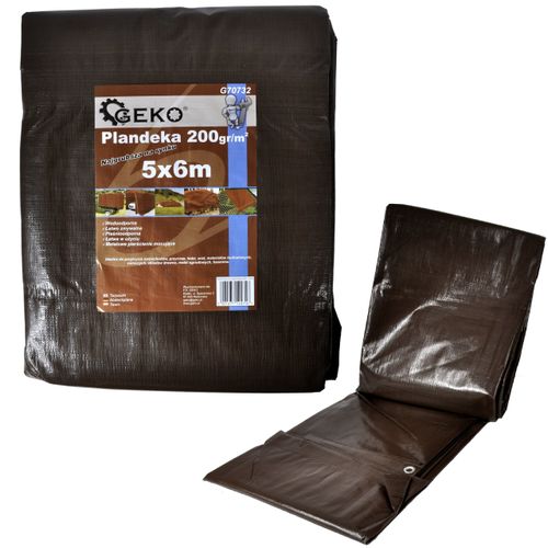 plandeka 6x10m extra gruba/brązowa 200g (2) na Arena.pl