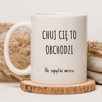 CHAMSKI KUBEK BEZ CENZURY | ŚMIESZNY PREZENT | DO PRACY BIURA DOMU | 330 ml