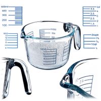 KADAX miarka Kuchenna Dzbanek Kubek 0,5L miarką Podziałką Skalą Szklana