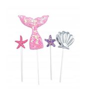 Toppery na tort Syrenka, różowy