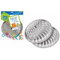 Tacki aluminiowe do grilla 34 cm okrągłe komplet 2 sztuki