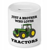Skarbonka Dla Brata Who Loves Tractors Prezent Z Nadrukiem Ze Zdjęciem