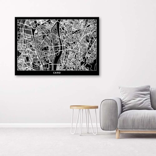 FOTO OBRAZ NA PŁÓTNIE Kair Plan Miasta 90x60 na Arena.pl