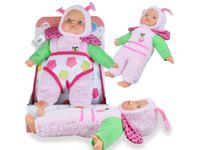 Lalka bobas gumowa baby z plecakiem nosidełkiem prezent dziewczynka