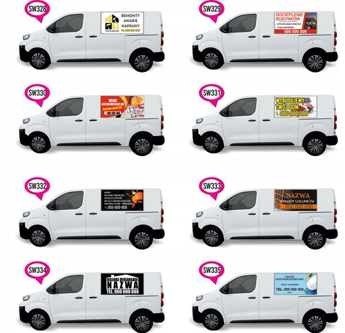 Naklejka Folia na samochód auto reklamowa różne wzory USŁUGI GEODEZYJNE na Arena.pl