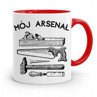 Kubek Czerwony Prezent Dla Stolarza Mój Arsenał Z Nadrukiem Ze Zdjęciem