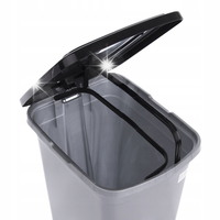 Kosz na Śmieci Odpady Plastikowy z Pedałem Pokrywą Wąski Pojemny 25L