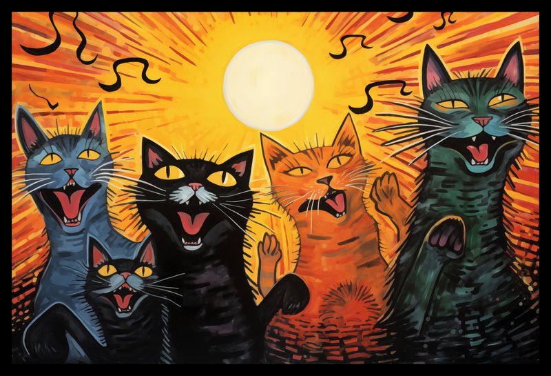 Plakat 45x30cm Kocie Koncertowanie zdjęcie 2