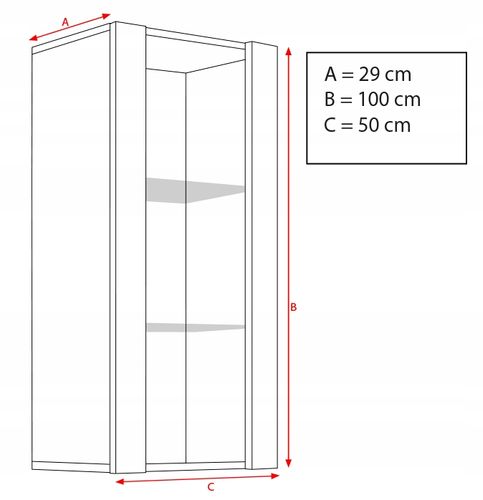 Regał do Salonu Przechowywania, Witryna Szklana Wisząca Czarny Biały na Arena.pl