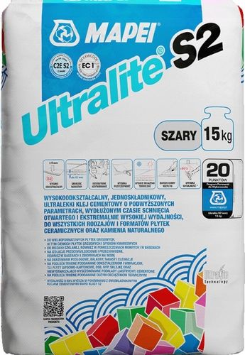 Klej do płytek wielkoformat kamienia spieków Mapei ULTRALITE S2 FLEX 15kg na Arena.pl