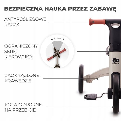 KINDERKRAFT Rowerek trójkołowy 4TRIKE silver grey na Arena.pl