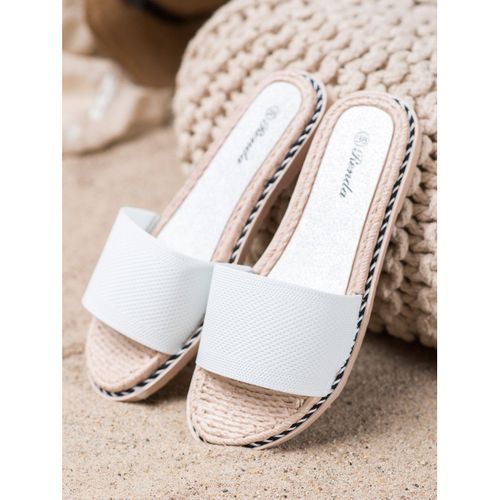 Tekstylne Białe Klapki r.39 na Arena.pl