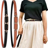 Damski Dwustronny Skórzany Pasek Skóra Naturalna Złota Dwukolorowy