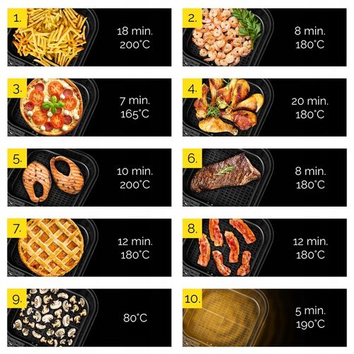 4w1 Frytkownica beztłuszczowa Air Fryer Yoer +WiFi 6L 1700W +Programator na Arena.pl