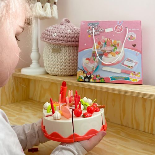 WOOPIE Tort Urodzinowy do Krojenia na Rzepy Świeczki Owoce 40 el. na Arena.pl