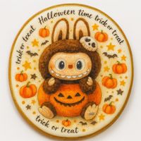 CIASTKO LUKROWANE HALLOWEEN NO.7 ROZ.S KOŁO RĘCZNIE ROBIONE