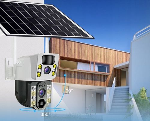 ZEWNĘTRZNA KAMERA SOLARNA TYP-C DWA OBIEKTYWY 8MPx NA KARTE SIM 4G LTE ZOOM na Arena.pl