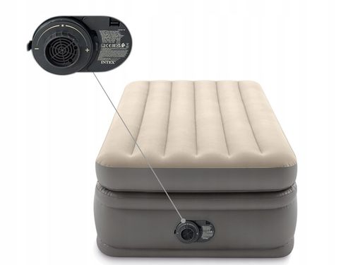 MATERAC DMUCHANY WELUROWY ŁÓŻKO INTEX Z POMPKĄ na Arena.pl