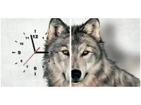 40 80CM ZEGAR 2 ELEM WILK SZARY ŚCIENNY