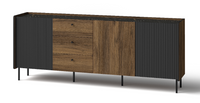 Nowoczesna Komoda Duża Orzech 3D3SZ 200 cm PRESTIM DL